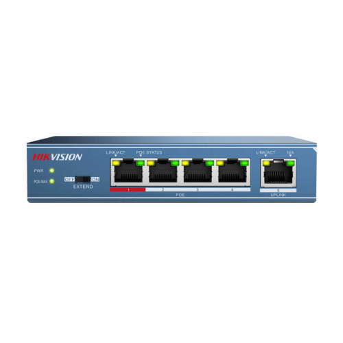 HIKVISION%20DS-3E0105P-E/M,%205%20Port,%20Megabit,%204%20Port%20PoE,%2038W,%20+1%20Port%20MegabBit%20Uplink,%20Yönetilemez,%20Masaüstü%20Switch