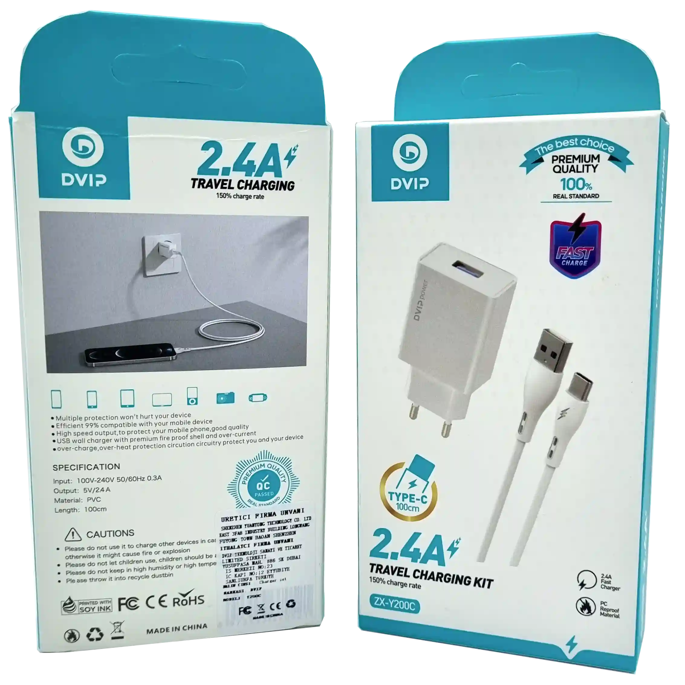 2.4A%20TYPE-C%20Usb%20Şarj%20Aleti%20Dvıp%20ZX-Y200C