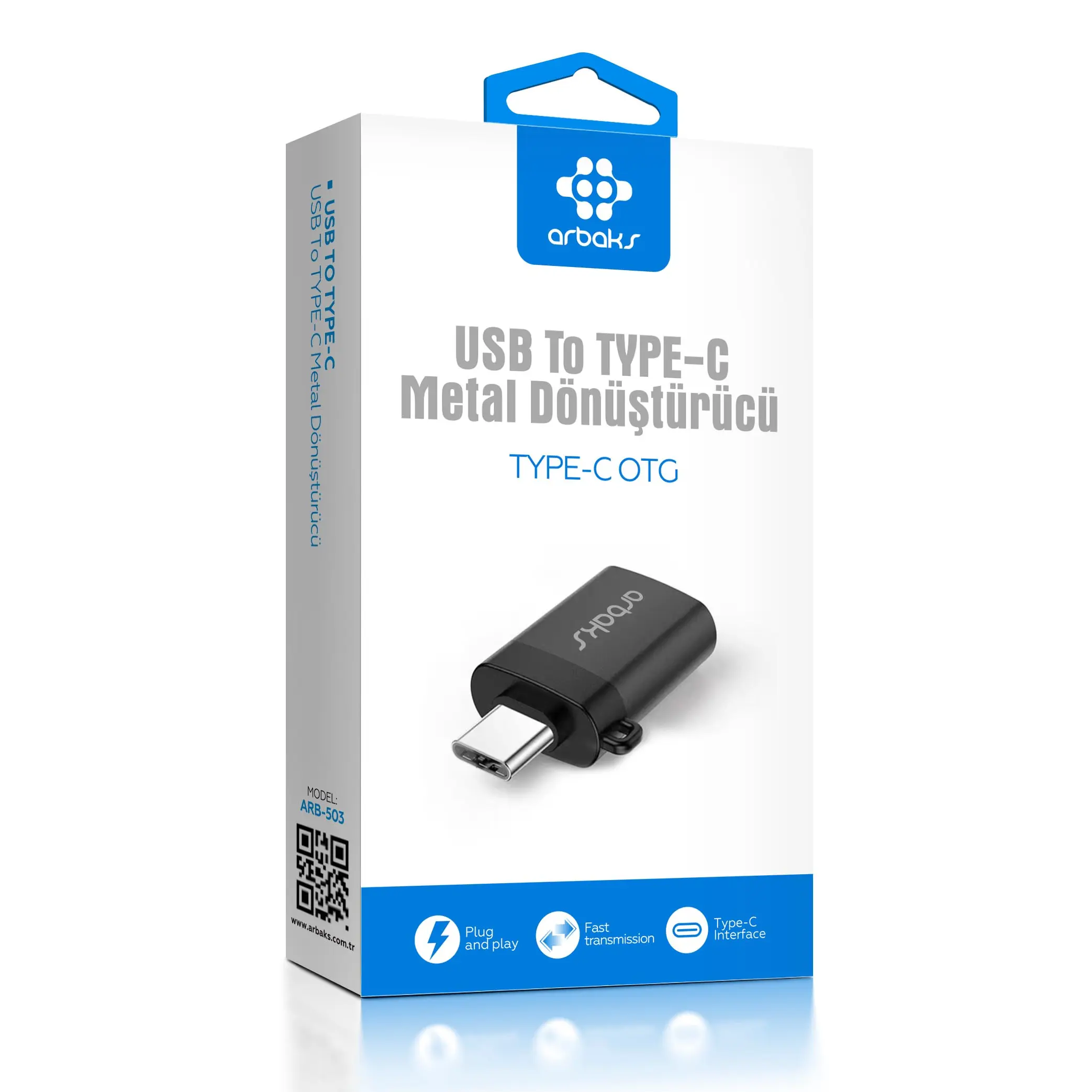 TYPE-C%20To%20Usb%20Metal%20%20Dönüştürücü%20Otg%20Arbaks%20ARB-503