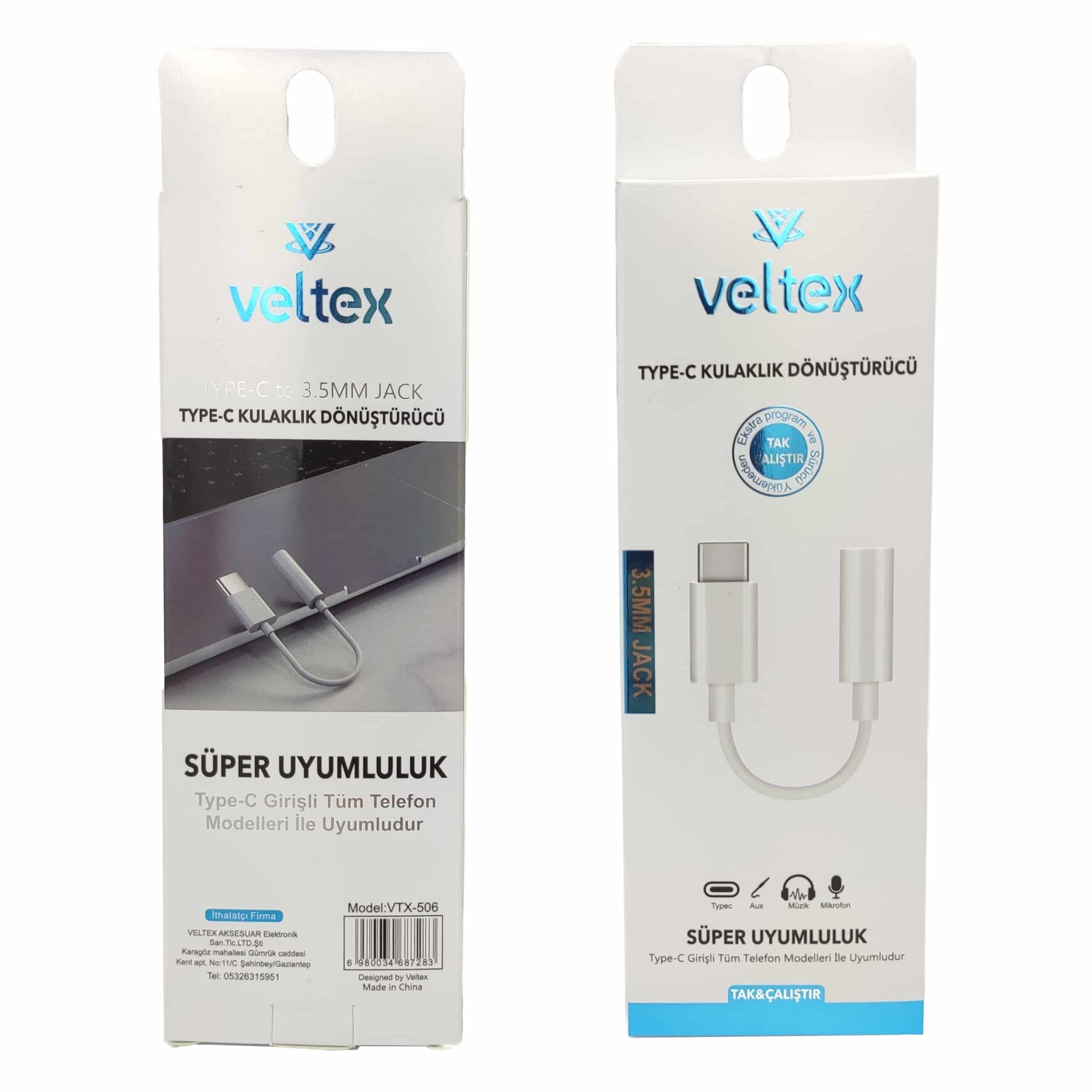 TYPE-C%20To%203.5mm%20Kulaklık%20Ses%20Çevirici%20Dönüştürücü%20Veltex%20VTX-506