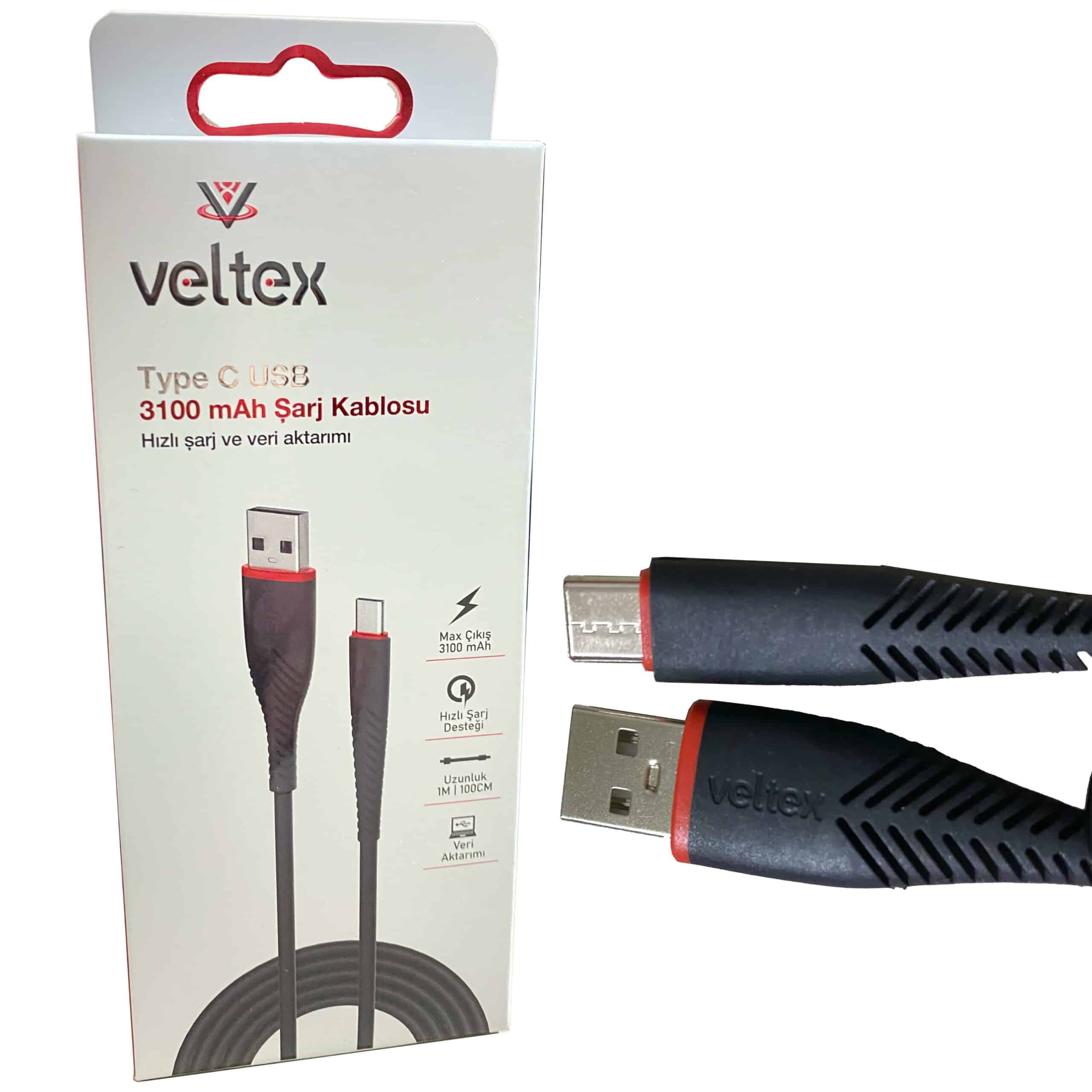 (TYPE-C)%203.1A%20Hızlı%20(SİYAH)%20Şarj%20Veri%20Aktarımı%20Veltex%20VTX-402