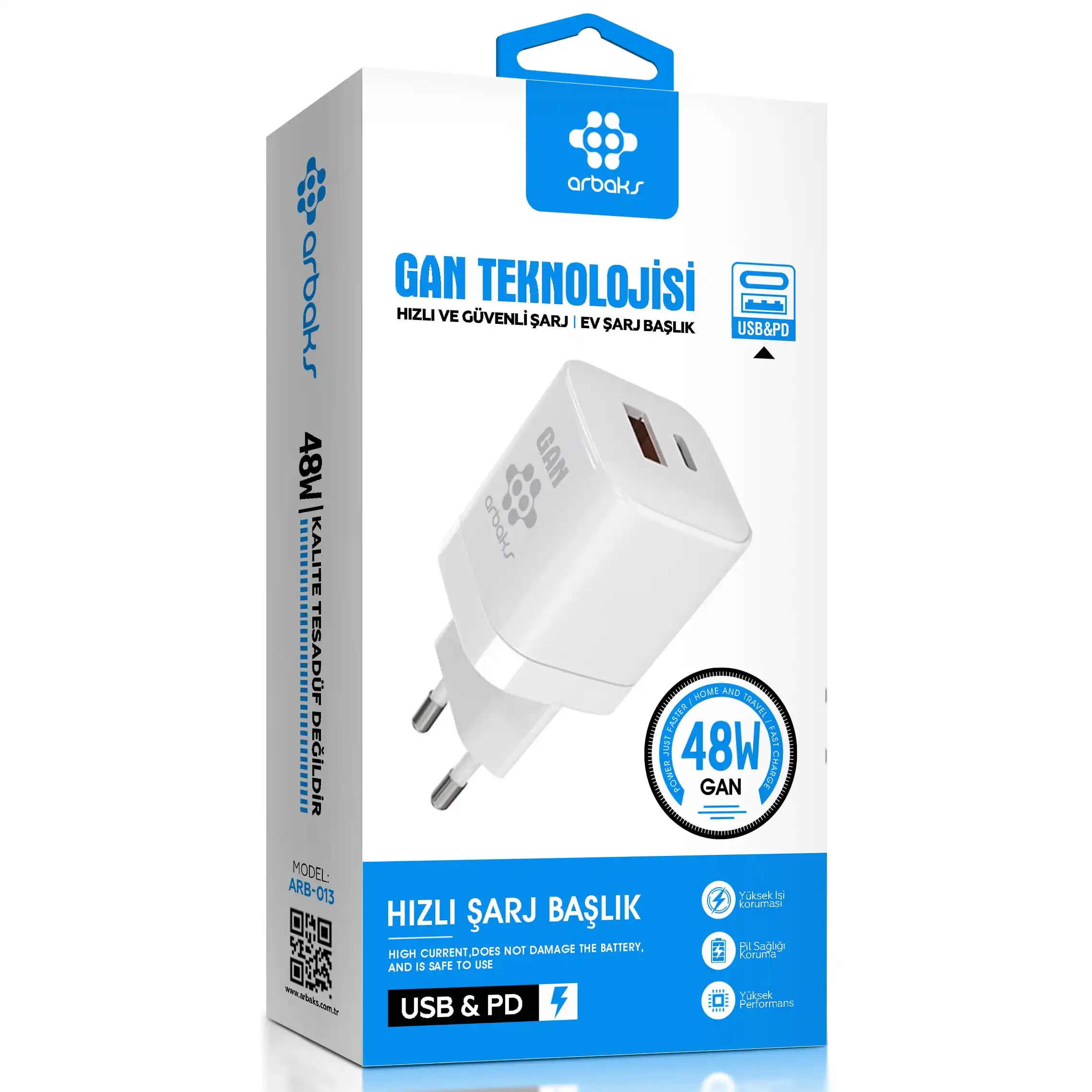 Gan%20Teknolojisi%2048W%20USB%20+%20PD%20Arbaks%20Şarj%20Başlığı%20Arb-013