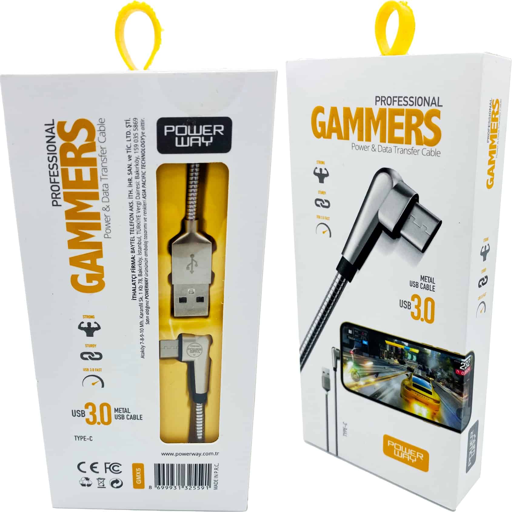 3.0A%20(TYPE-C)%20Metal%20Gamer%20Hızlı%20Şarj%20Kablosu%20PowerWay%20GMX5