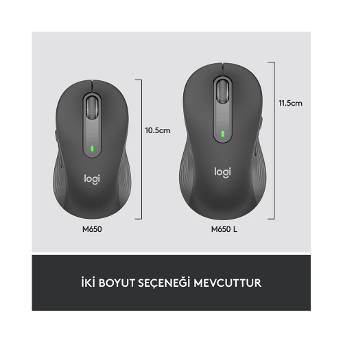 LOGITECH%20910-006236,%20M650L%20Signature,%20Siyah,%20Sağ%20El,%20USB%20Nano%202,4G%20Kablosuz,4000dpi,%20Optik,%205%20Tuşlu,%2024ay%20Pil%20Ömrü,%20Sessiz%20Mouse