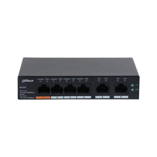 DAHUA%20CS4006-4GT-60,%204%20Port,%20Gigabit,%204%20Port%20PoE,%2060W,%20+%202%20Port%20Uplink,%20Cloud%20Yönetilebilir,%20Switch