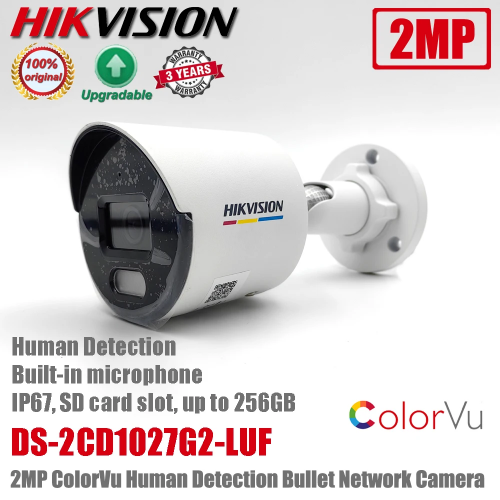 HIKVISION%20DS-2CD1027G2-LUF%202Mpix,%204mm%20Lens,%20H265+,%2030Mt%20Gece%20Görüşü,Color%20Vu%20Lite,%20Full%20Time%20Color,%20Dahili%20Mikrofon,%20Metal%20Kasa%20Bullet%20IP%20Kamera