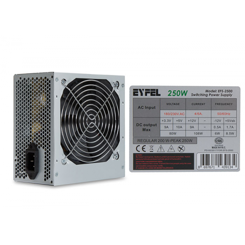 EYFEL%20EFS-2500,%20250W%20Peak,%2012cm%20Fan,%20ATX,%20Power%20Supply%20(PSU)