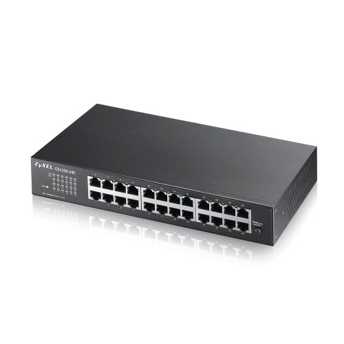 ZyXEL%20GS1100-24E%20V3,%2024%20Port,%20GigaBit,%20Yönetilemez,%20Sessiz,%20Rackmount%20Switch