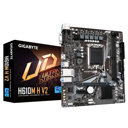 GIGABYTE%20H610M%20H%20V2%20rev.1.0,%205600MHz,%202xDDR5,%20%20M.2,%20D-SUB,%20HDMI,%2012-13.Nesil,%20LGA1700%20Soket,%20Anakart