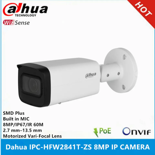 DAHUA%20IPC-HFW2841T-ZAS-27135%208Mpix,%202,7-13,5mm%20%20Motoriz%20Lens,%20H265+,%2080Mt%20Gece%20Görüşü,%20Dahili%20Mikrofon,%20Starlight,%20IP67,%20%20PoE%20Bullet%20IP%20Kamera