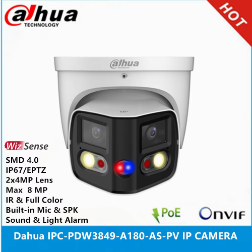 DAHUA%20%20IPC-PDW3849-A180-AS-PV%20%202X4Mpix,%202,8mm%20Lens,H265+,%2025Mt%20Gece%20Görüşü,%20IP67,%20Dahili%20Mikrofon,%20TiOC%20Duo%20Süper%20Geniş%20Açı%20Dome%20Ip%20Kamera