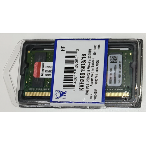 KINGSTON%20KVR26S19D8/16,%2016Gb,%202666Mhz,%20DDR4,%20Sodimm%20Notebook%20RAM,%201,2V,%20CL19