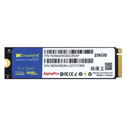 TwinMOS%20NVMe256GB2280AP,%20AlphaPro,%20256GB,%203600-3250Mb/s,%20Gen3,%20NVMe%20PCIe%20M.2%202280,%20SSD,%20%20TLC,%203DNAND