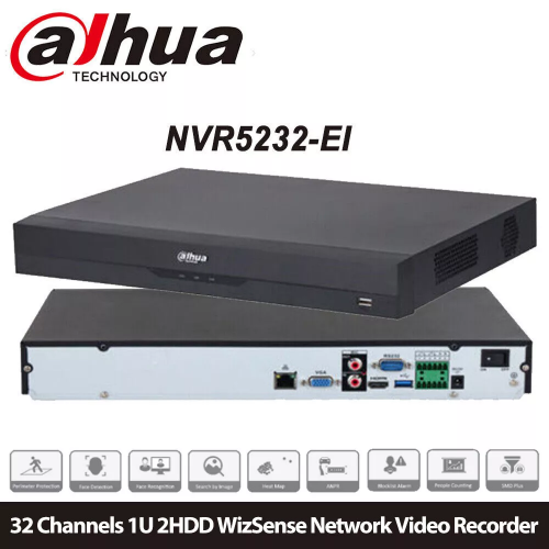 DAHUA%20%20NVR5232-EI,%2032Kanal,%2012Mpix,%20H265+,%202%20HDD%20Desteği,%201080P%20Kayıt,%20320Mbps%20Bant%20Genişliği,%20NVR