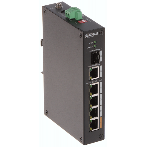 DAHUA%20PFS3106-4ET-60-V2,%20%206%20Port,%204%20Port%20Megabit%20PoE%2060W,%201%20Port%20Gigabit,%201%20Port%20Gigabit%20SFP,%20Yönetilemez%20Masaüstü%20Switch