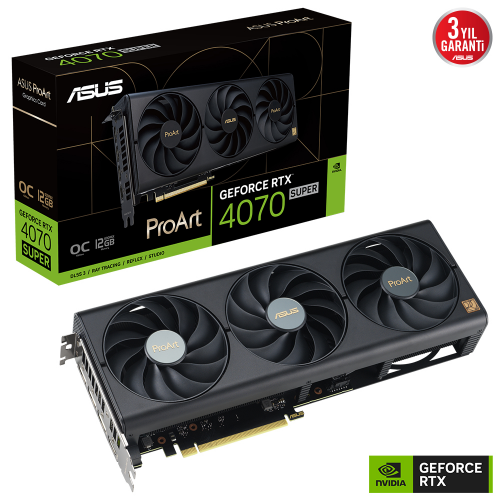 ASUS%20PROART-RTX4070S-O12G,%2012Gb,%20192Bit,%20GDDR6X,%201xHDMI,%203xDP%20GAMING%20Ekran%20Kartı