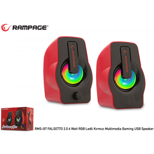 RAMPAGE%20RMS-G7%20FALSETTO,%206W,%201+1,%20Masaüstü,%20RGB%20Aydınlatma,%20USB,%20Kırmızı%20Kasa,%20Speaker