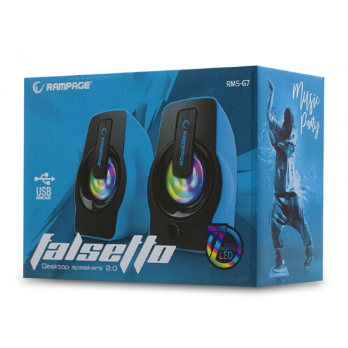 RAMPAGE%20RMS-G7%20FALSETTO,%206W,%201+1,%20Masaüstü,%20RGB%20Aydınlatma,%20USB,%20Mavi%20Kasa,%20Speaker