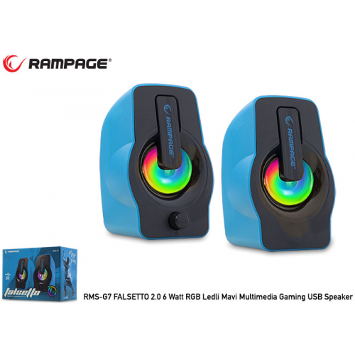 RAMPAGE%20RMS-G7%20FALSETTO,%206W,%201+1,%20Masaüstü,%20RGB%20Aydınlatma,%20USB,%20Mavi%20Kasa,%20Speaker