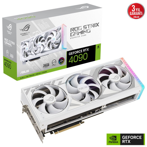 ASUS%20ROG-STRIX-RTX4090-24G-WHITE,%2024Gb,%20384Bit,%20GDDR6X,%202xHDMI,%203xDP%20GAMING%20Ekran%20Kartı