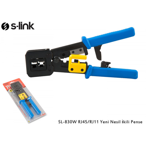 S-LINK%20SL-830W,%20RJ45/RJ11%20ikili%20Pense,%20%20Yeni%20Nesil%20Kablo%20Ucu%20Konnektör%20Sıkma%20Pensesi