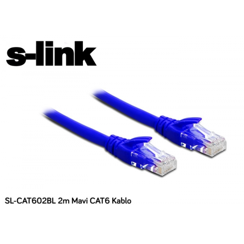 S-LINK%20SL-CAT602BL,%20CAT6,%20Patch,%202Mt,%20Kablo%20(Mavi)