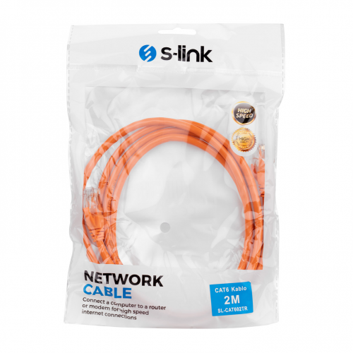 S-LINK%20SL-CAT602TR,%20CAT6,%20Patch,%202Mt,%20Kablo%20(Turuncu)