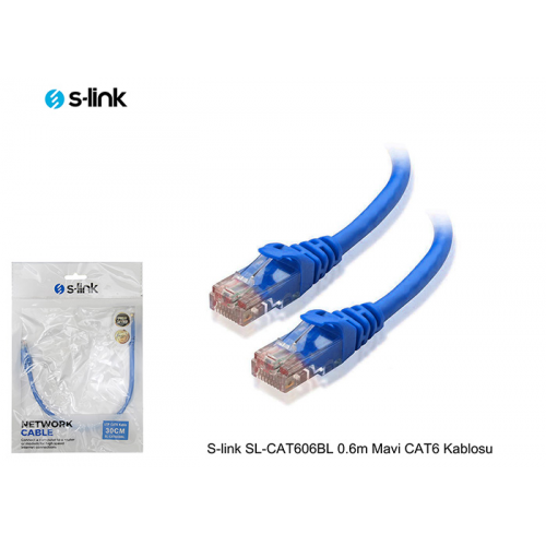 S-LINK%20SL-CAT606BL%20CAT6%20Patch%2060CM%20Kablo%20(Mavi)