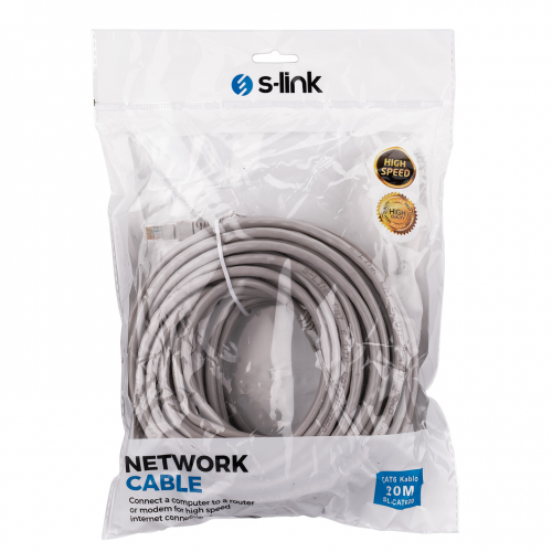 S-LINK%20SL-CAT620,%20CAT6,%20Patch,%2020Mt,%20Kablo%20(Gri)