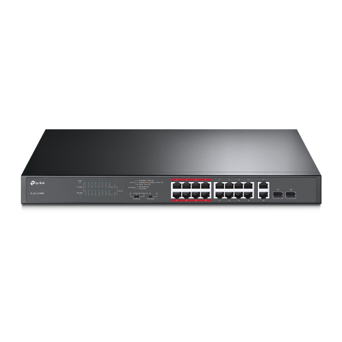 TP-LINK%20SL1218MP,%2016%20Port%20Megabit%20POE%20+%202Port%20Gigabit%20Combo%20SFP,%20250W,%20Rackmount%20Switch