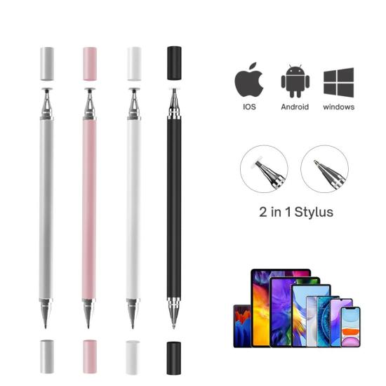 Universal Telefon Tablet iPad 2in1 Disk Uçlu Stylus Pen Dokunmatik Kalem