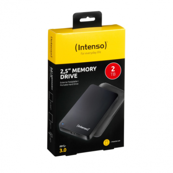 INTENSO 6023580, 2TB, 2.5’’, USB3.0, Taşınabilir, Harici HDD, Siyah