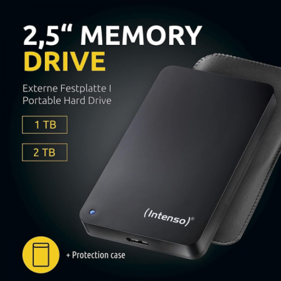 INTENSO 6023580, 2TB, 2.5’’, USB3.0, Taşınabilir, Harici HDD, Siyah