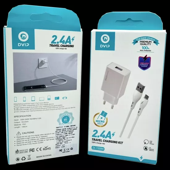 2.4A Micro Usb Şarj Aleti Dvıp ZX-Y200M