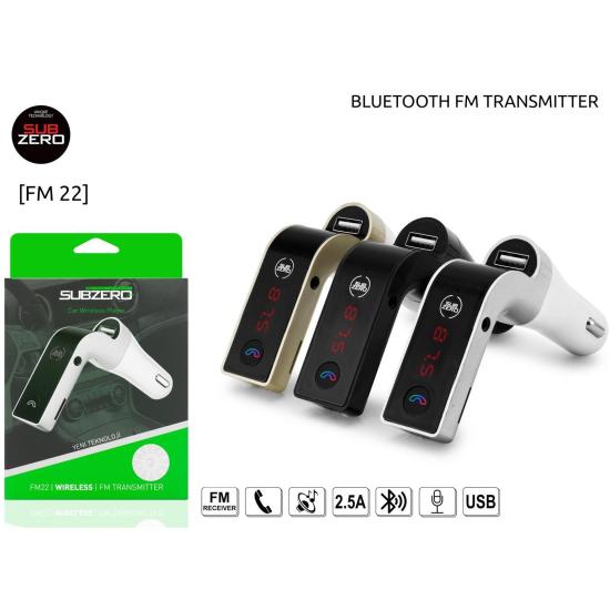 2.5A Bluetooth FM Transmitter Subzero FM22