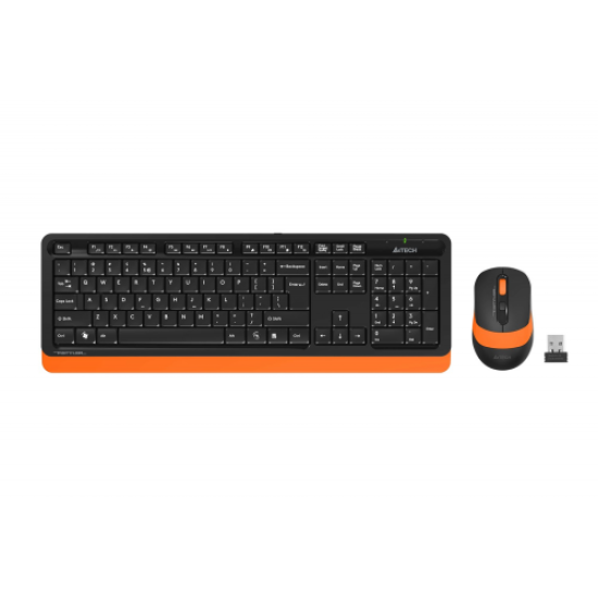 A4 TECH FG1010 Turuncu FSTYLER Türkçe Q 2,4Ghz  Kablosuz Klavye Mouse Set