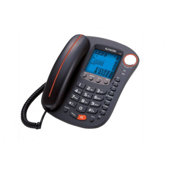 MULTITEK Alfacom 460, Masa Üstü TELEFON, Siyah 99 Gelen, 18 Giden Çağrı Hafızası, Rahatsız Etmeyin Özelliği, 16 Haneli LCD Ekran