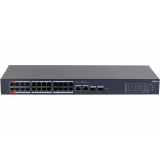 DAHUA CS4226-24ET-240, 24Port, Megabit, 24 Port PoE, 240W, +2 Port SFP Gigabit Combo, Cloud Yönetilebilir, Switch