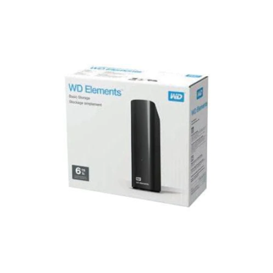 WD WDBWLG0060HBK-EESN, Elements, 6TB, 3.5’’, USB3.0, Masaüstü, Harici HDD, Siyah