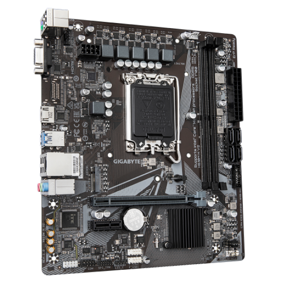 GIGABYTE H610M H V2 rev.1.0, 5600MHz, 2xDDR5,  M.2, D-SUB, HDMI, 12-13.Nesil, LGA1700 Soket, Anakart