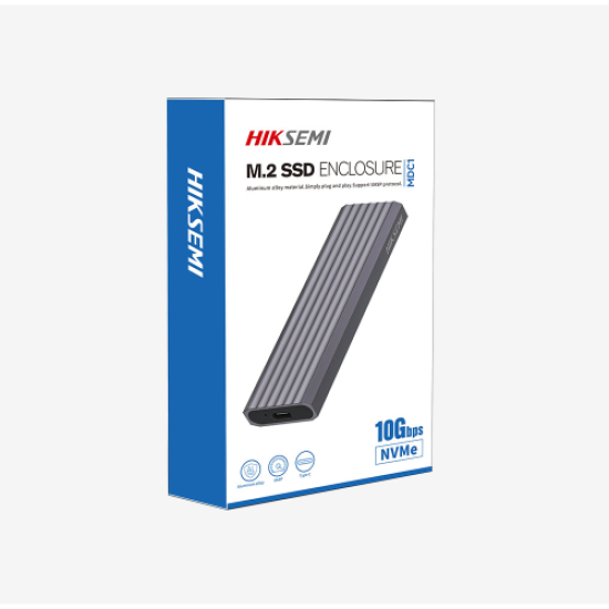 HIKSEMI HS-HUB-MDC1, USB3.2 TO TYPE-C, M.2 NVMe SSD Destekler, RTL9210, 10Gbps, Gümüş, Windows, Mac-OS, Linux, Android, Alüminyum Disk Kutusu