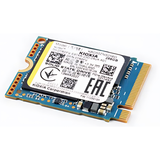 KIOXIA BiCS FLASH, KBG50ZNS256G, 256GB, 3400/1900, Gen4, NVME PCIe M.2 2230, SSD (Bulk-Kutusuz)