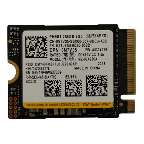 SAMSUNG MZ-9L4256HCJQ-00BD1, 256GB, 3300/1250, Gen4, NVMe PCIe M.2 2230 SSD (Bulk-Kutusuz)