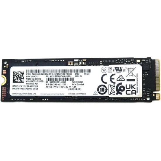 SAMSUNG MZ-VL2256HCHQ-00BD1, 256GB 2050/1000 Gen3, NVMe PCIe M.2 2280, SSD (Bulk-Kutusuz)