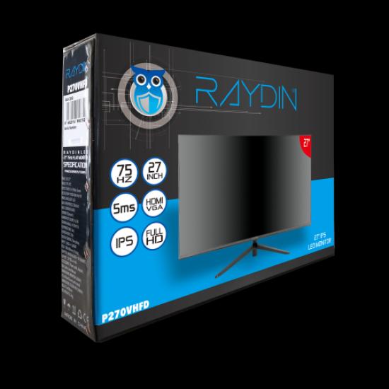 RAYDIN P270VHFD 27’’ 5ms, 75Hz, Full HD, D-Sub, HDMI, Frameless, IPS LED Monitör