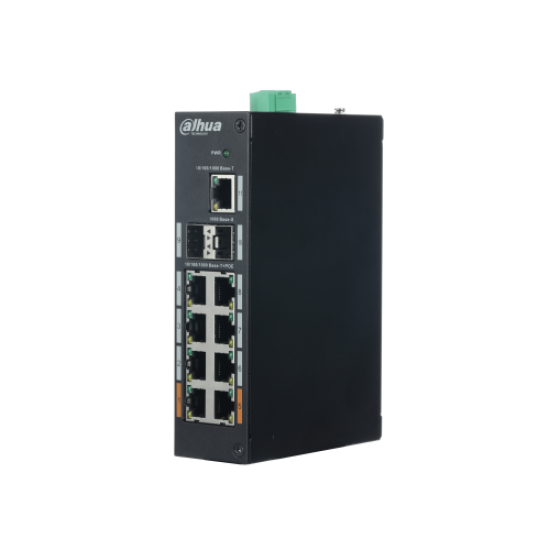 DAHUA PFS3211-8GT-120, 8 Port, Gigabit, 8 Port PoE, 120W, +2 Port SFP, +1 Port GigaBit Uplink, Yönetilemez, Rack Mount Switch