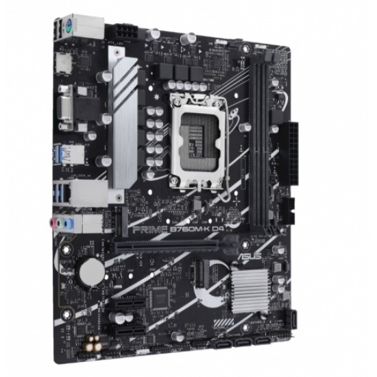 ASUS PRIME B760M-K D4, 2xDDR4, 2x M.2, D-SUB, HDMI, 12-13.Nesil, LGA1700 Soket, Anakart