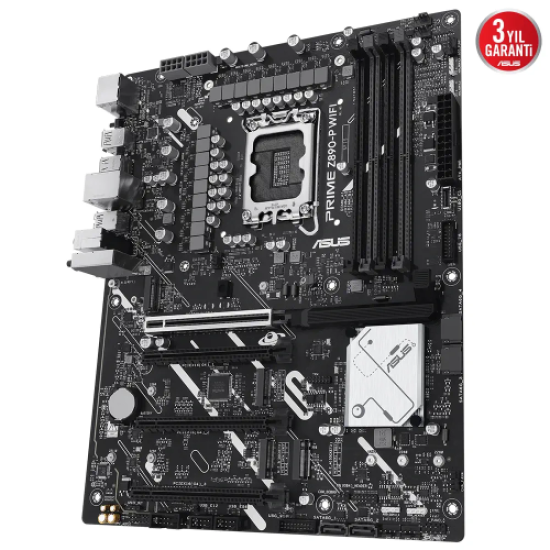 ASUS PRIME Z890-P WIFI, 7600MHz, 4xDDR5 4x M.2, HDMI, DP, 1xThunderbolt, 4xType-C, Wi-Fi 7, Bluetooth 5.4, Intel Core Ultra CPU(Seri 2), LGA1851 Soket, Gaming Anakart