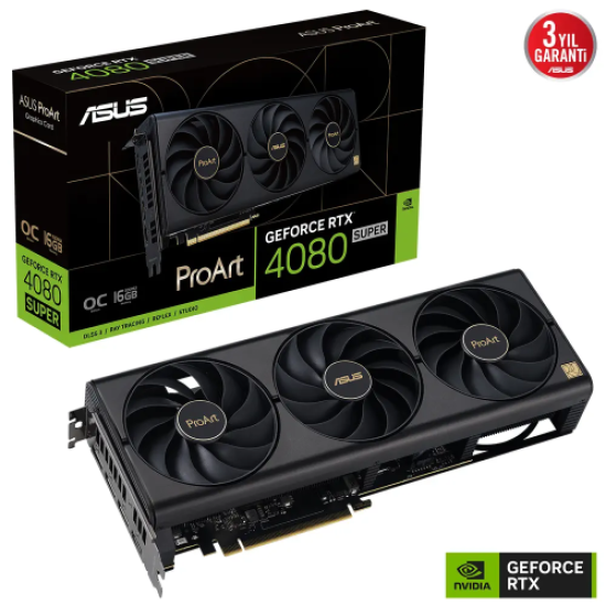 ASUS PROART-RTX4080S-O16G, 16Gb, 256Bit, GDDR6X, 1xHDMI, 3xDP GAMING Ekran Kartı