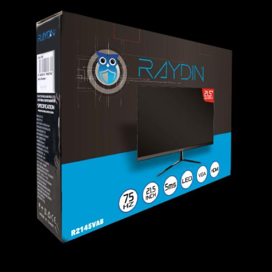 RAYDIN R2145VAB 21,5’’ 5ms, 75Hz, Full HD, D-Sub, HDMI, Frameless, VA LED Monitör (Siyah)